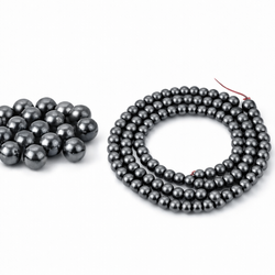 Kamień Jubilerski Hematyt Non-Magnetic Grafitowy Kula 4mm
