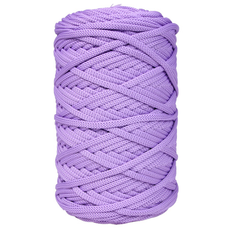 Sznurek poliestrowy płaski 5 mm bez rdzenia – do torebek i makramy, Liliowy| Kunzyt | Mia Mote™ ByBag
