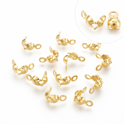 Uchwyt Końcówki łapaczki Dziewczynki Stal Chirurgiczna Złote 8x4mm