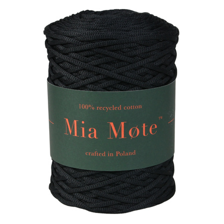 Mia Mote™ ByBag Line Sznurek Poliestrowy płaski bez rdzenia czarny 3mm