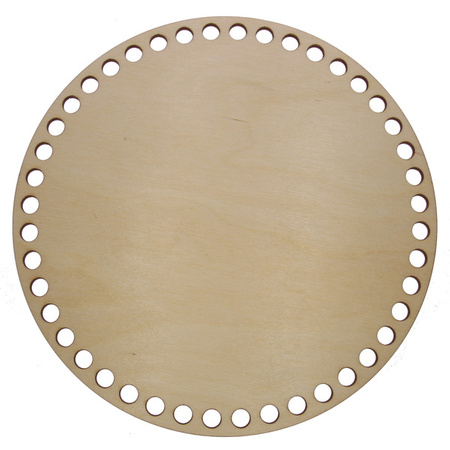 Drewniana baza koło do makramy do koszyka spód dno torebki 30cm otwory 12mm