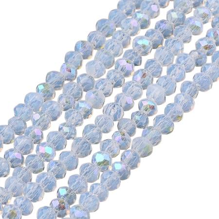 Koraliki Fasetowane Kryształki Szklane Rondelle Opalizujący AB  2.7x1.5mm