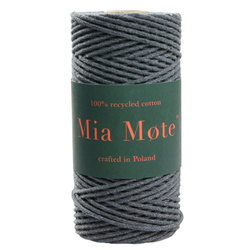 Mia Mote™ Petit Line Sznurek pleciony bawełniany 2mm Smoky Quartz