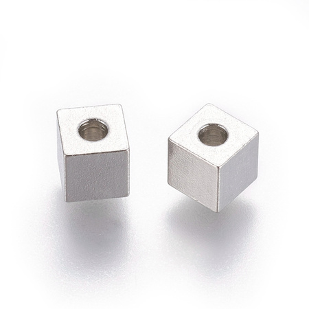 Kostka Przekładka Stal Chirurgiczna 304 kostka 6x6mm otwór 3mm