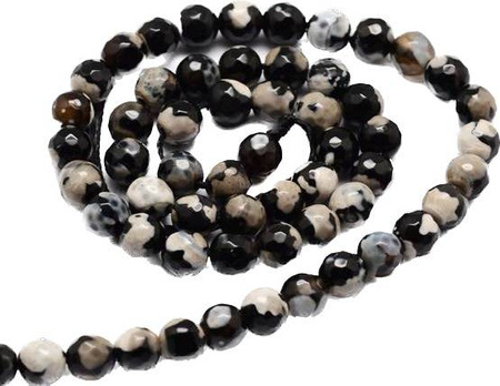 Agat Cesarski Kamień Jubilerski Fasetowany kula 6mm