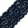 Koraliki Fasetowane Kryształki Szklane Rondelle Morski Granatowy 2.7x1.5mm
