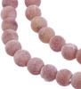 Agat Ognisty Frosted Indian Red Kamień Jubilerski gładki kula 6mm