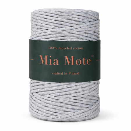 Mia Mote™ Classic Line Sznurek bawełniany skręcany do makramy 3mm basalt grit