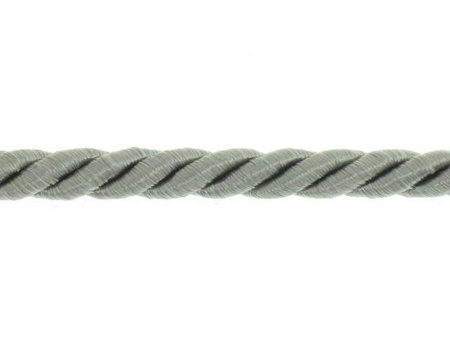 Sznur sznurek ozdobny dekoracyjny skręcany wiskozowy szary 5mm