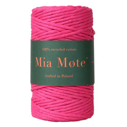 Mia Mote™ Classic Line Sznurek bawełniany skręcany do makramy 5mm radiant orchid
