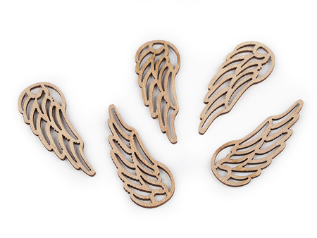 Drewniane scrapki skrzydła skrzydełka ażurowe Aniołki do dekoracji aniołków 21x55mm