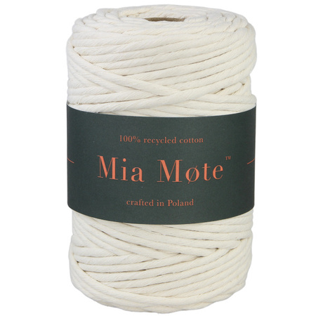 Mia Mote™ Lavish Line Sznurek bawełniany skręcany do makramy limestone 5mm