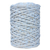 Mia Mote™ ByBag Line Lurex Sznurek Poliestrowy płaski bez rdzenia Błękitny ze złotą nitką 5mm