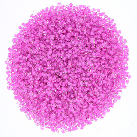 Koraliki paciorki szklane drobne seed beads do beadingu sutaszu 1.9mm tip pink