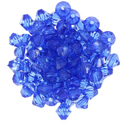 Koraliki Akrylowe Diamentowane Bicone szafir 8mm