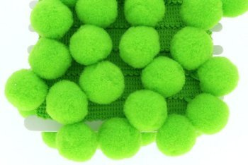 Taśma dekoracyjna z pomponami limonka 40mm