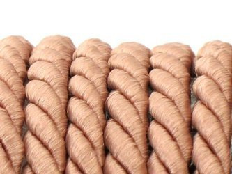 Sznur sznurek ozdobny skręcany beżowy jasny 7mm