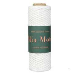 Mia Mote™ / Kordonek / do szydełkowania / OUTLET CUT Biały White
