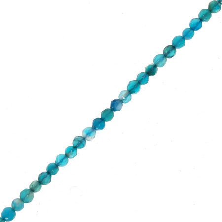 Agat Cyan Kamień Jubilerski Fasetowany kula 4mm