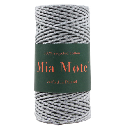 Mia Mote™ Petit Line Sznurek pleciony bawełniany 2mm Outlet CUT Basalt Grit