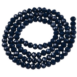 Koraliki Fasetowane Kryształki Szklane Rondelle Granatowy klasyczny 3.8x3mm