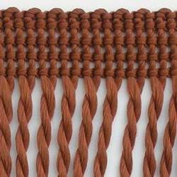 Frędzle skręcane Taśma dekoracyjna z frędzlami rudy 80mm