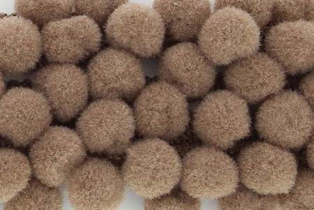 Taśma dekoracyjna z pomponami 20mm Pompon brązowy jasny 10mm