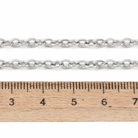 Łańcuszek do biżuterii stal chirurgiczna Ogniwo Owal 3x2x0.5mm