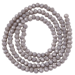 Koraliki Fasetowane Kryształki Szklane Rondelle Szary 2.7x1.5mm