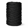 Sznurek poliestrowy płaski 5 mm bez rdzenia – do torebek i makramy, Czarny | Shungite | Mia Mote™ ByBag