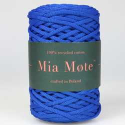 Sznurek poliestrowy płaski 5 mm bez rdzenia – do torebek i makramy, Szafirowy Jasny | Chalkantyt Light | Mia Mote™ ByBag