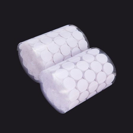 Rzep samoprzylepny okrągły na rolce biały 15mm