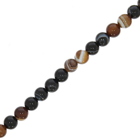 Sardonyks Brown Kamień Jubilerski gładki kula 6mm