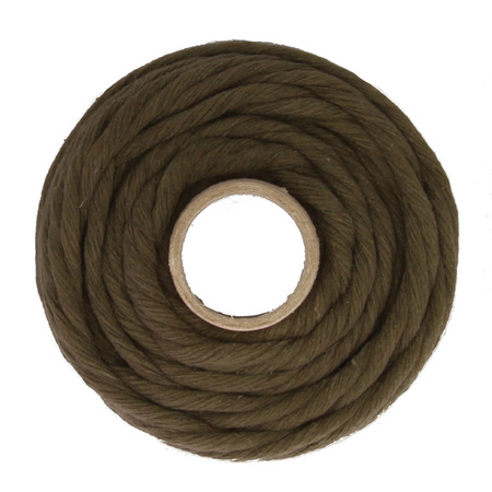 Sznurek bawełniany skręcany do makramy khaki 5mm