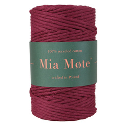 Mia Mote™ Classic Line Sznurek bawełniany skręcany do makramy Garnet 5mm