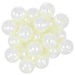 Koraliki perełki perły akrylowe perłowy kremowy 10mm