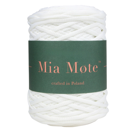 Mia Mote™ ByBag Line Sznurek Poliestrowy płaski bez rdzenia biały 5mm