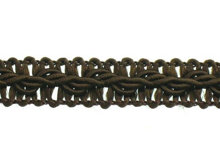 Taśma jedwabna dekoracyjna ciemny brązowy 12mm