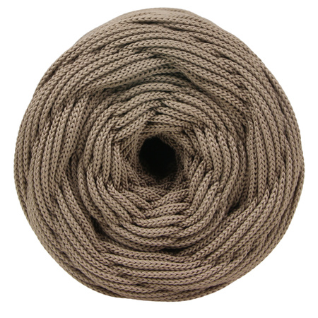 Sznurek poliestrowy płaski 5 mm bez rdzenia – do torebek i makramy, Beżowy Ciemny | Sunstone | Mia Mote™ ByBag