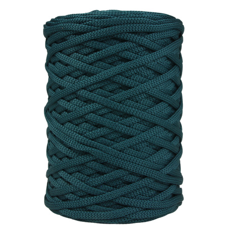 Sznurek poliestrowy płaski 5 mm bez rdzenia – do torebek i makramy, Malachitowy | Malachite Fluorite | Mia Mote™ ByBag