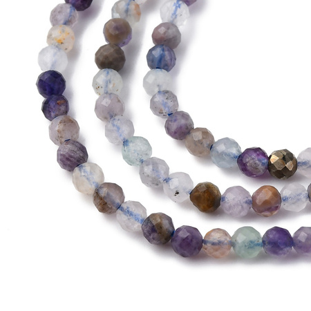 Fluoryt naturalny - kamień klarowności, harmonii i koncentracji - kula fasetowana 3mm