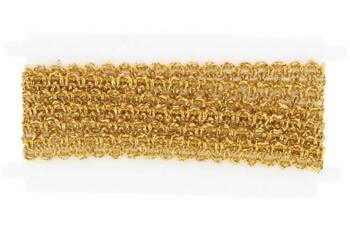 Taśma Tasiemka Pasmanteryjna Ozdobna Metalizowana Wstążka Kolor Złoty 8mm