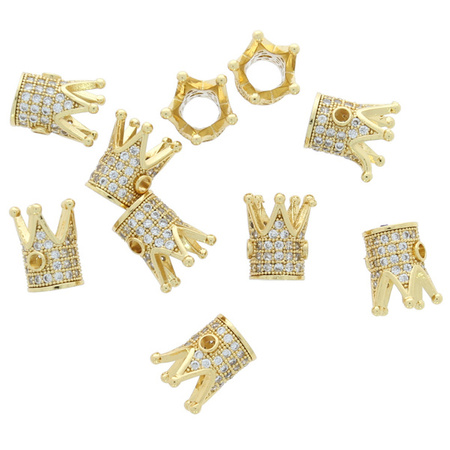  Przekładka Korona gold z cyrkonia 12x10mm