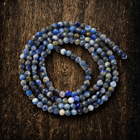 Lapis Lazuli - kamień mądrości, intuicji i wewnętrznego spokoju - kula fasetowana 2mm