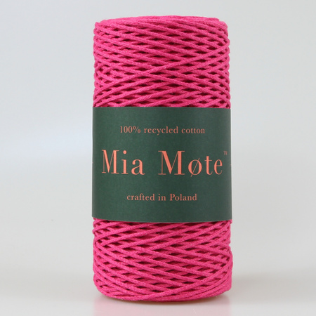Mia Mote™ Petit Line Sznurek pleciony bawełniany 2mm Radiant Orchid