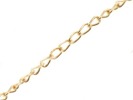 Łańcuszek metalowy splot lekko skręcony 2.7x2x0.4mm