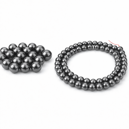 Kamień Jubilerski Hematyt Non-Magnetic Grafitowy Kula 6mm