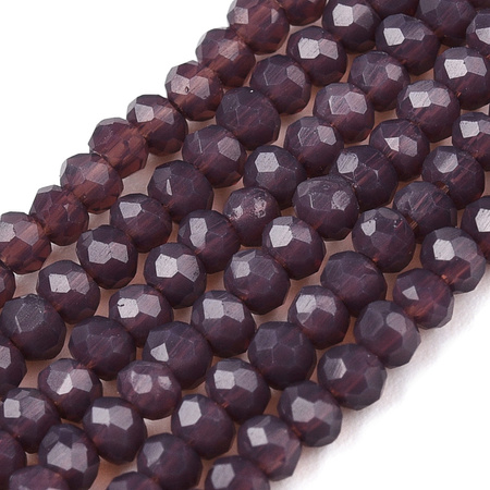 Koraliki Fasetowane Kryształki Szklane Rondelle Ametystowy 2.7x1.5mm