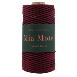 Mia Mote™ Petit Line Sznurek pleciony bawełniany 2mm Ruby