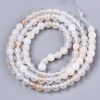 Agat Crackle Floral White Kamień Jubilerski gładki kula 4mm 